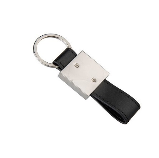 Square eco leather keychain for printing